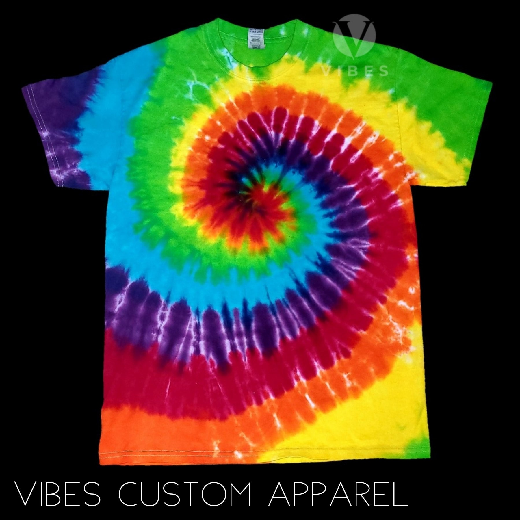 Rainbow Spiral tie dye t-shirt